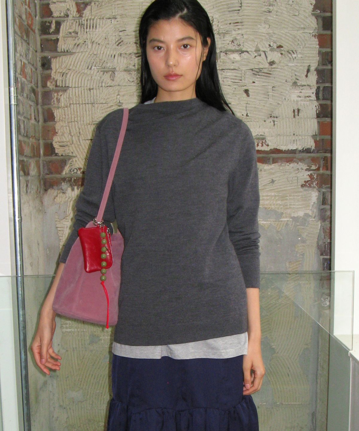 포테(POTE) [1차:9/18예약출고] 0016 Soft Bucket Bag_Pale Rose