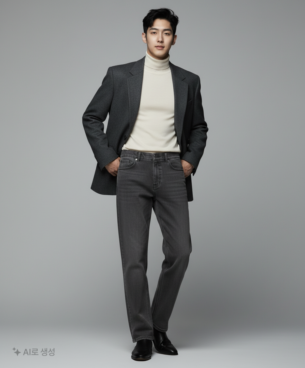 행텐(HANG TEN) 남성 히든밴딩 세미와이드 기모 데님팬츠_057(10390-055-803-10) 76