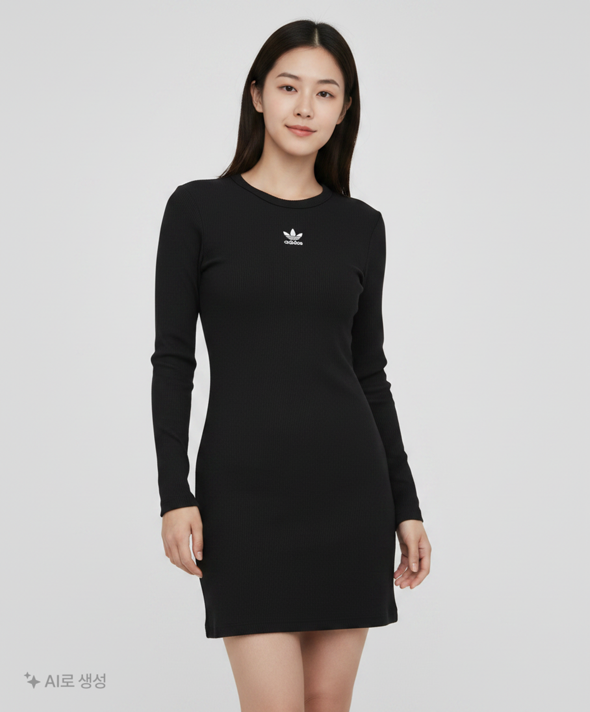 아디다스(ADIDAS) 에센셜 립 긴팔 드레스 IY9657 M