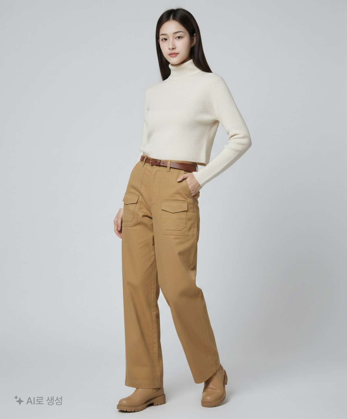 언클락와이즘(UNCLOCKWISM) 10수 트윌 퍼티그 롱 팬츠_베이지 S