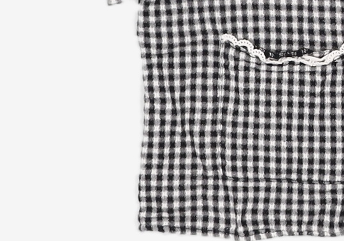미쏘(MIXXO) 가디건형 고방체크 블라우스 MIWBWC502G S