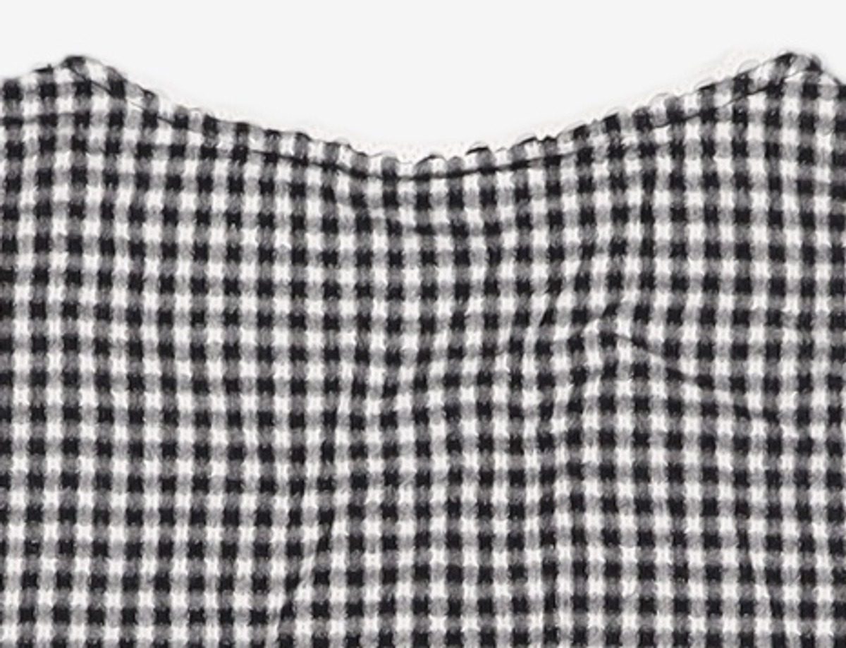미쏘(MIXXO) 가디건형 고방체크 블라우스 MIWBWC502G S