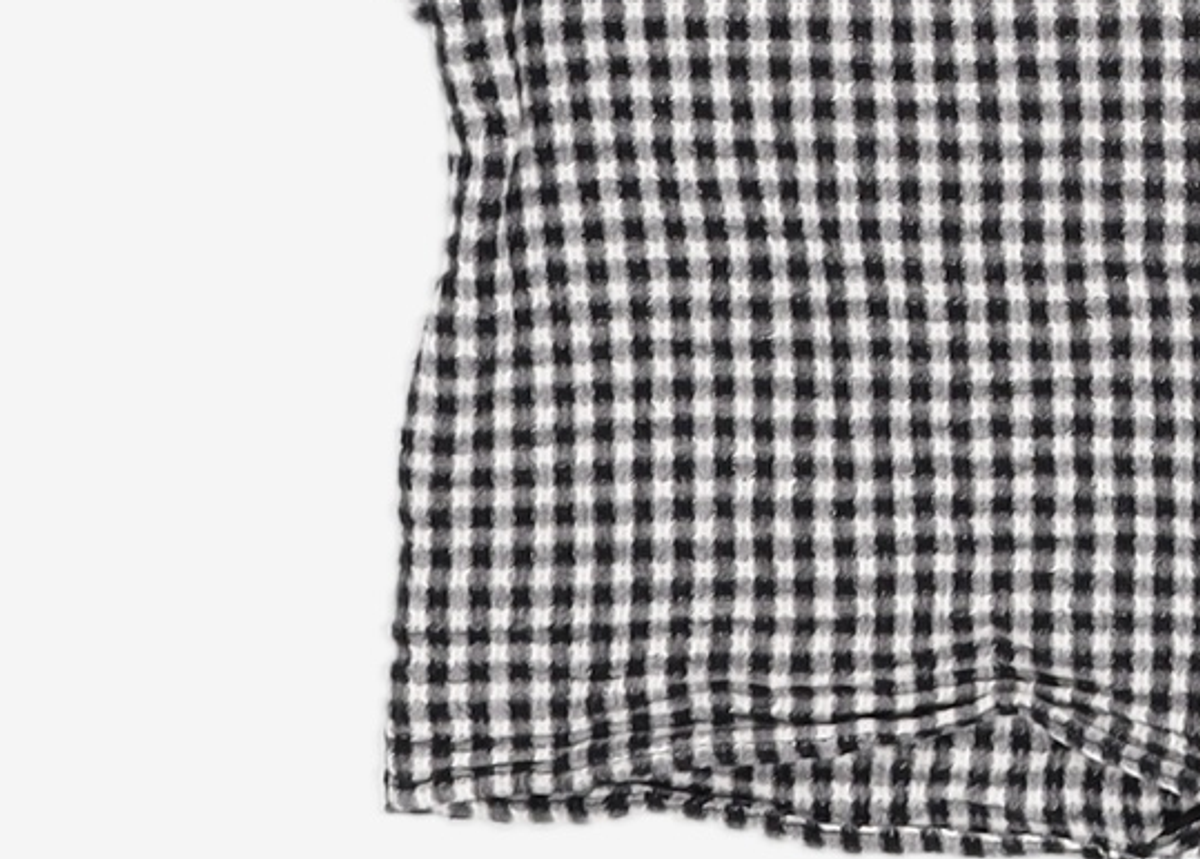 미쏘(MIXXO) 가디건형 고방체크 블라우스 MIWBWC502G S