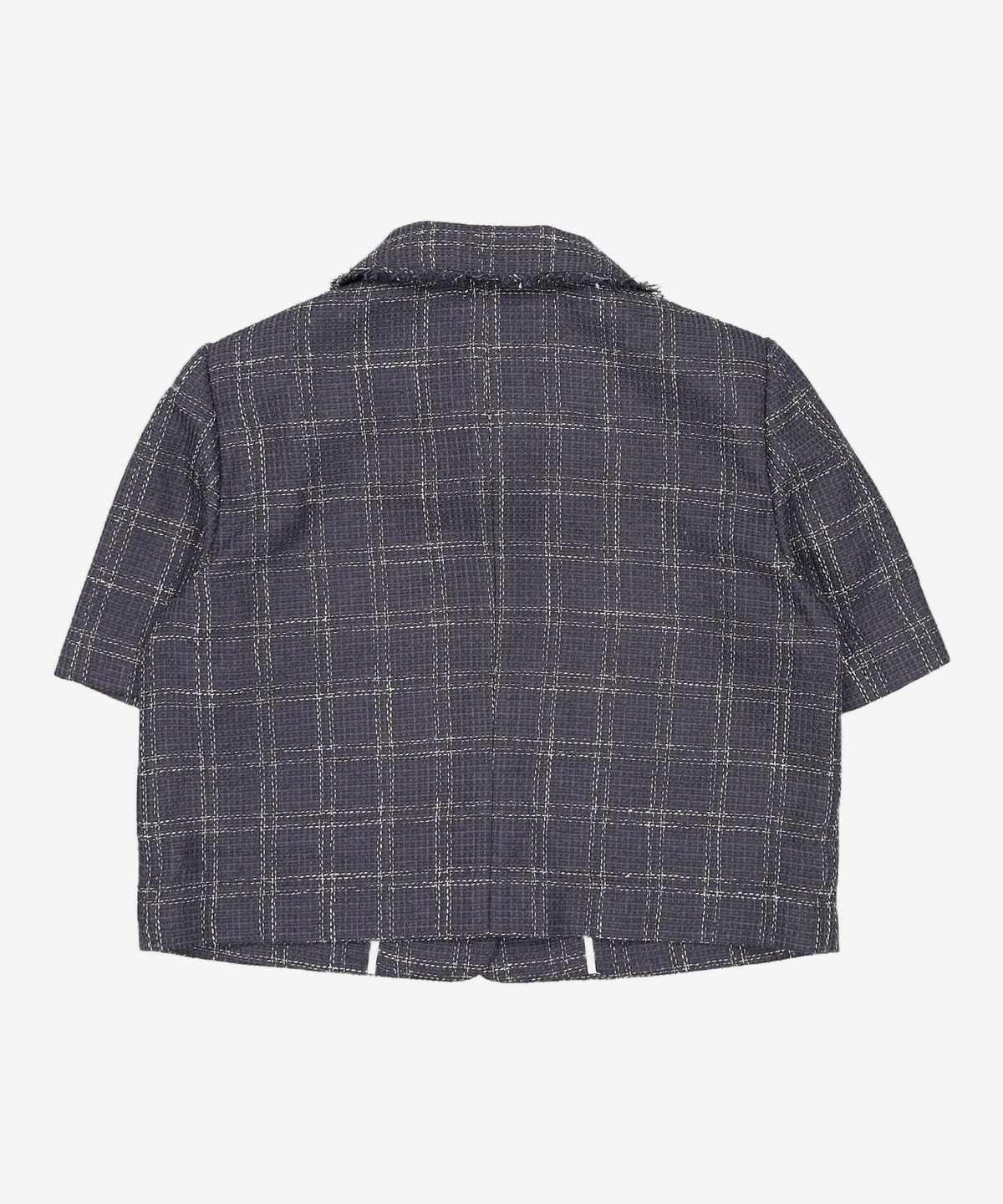미쏘(MIXXO) 스탠카라 반팔 트위드 자켓_MIWJKD502G M