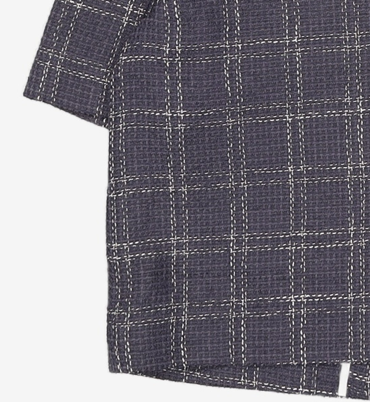미쏘(MIXXO) 스탠카라 반팔 트위드 자켓_MIWJKD502G M