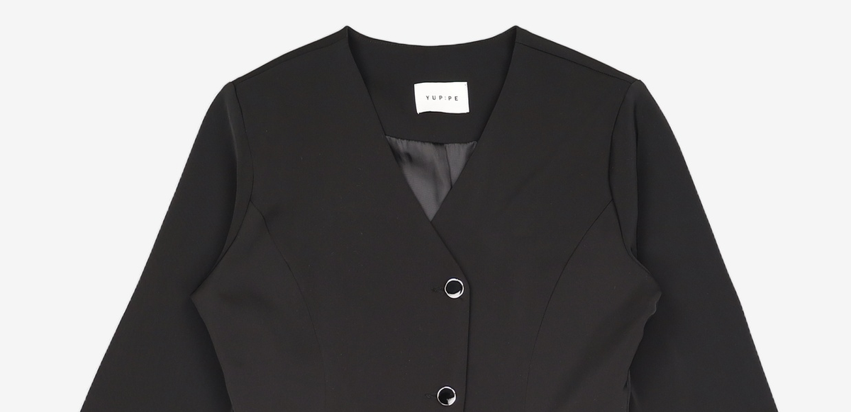 엽페(YUPPE) button flare onepiece_black FREE