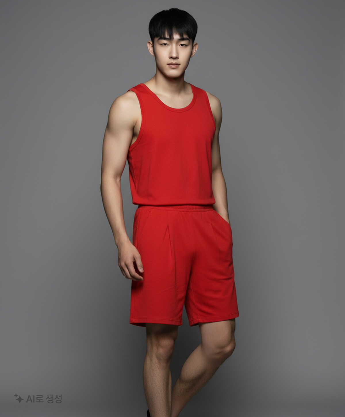 무신사 스탠다드 스포츠(MUSINSA STANDARD SPORTS) DRYACTION™ GYM COTTON MESH BERMUDA SHORTS/REDRED XXL