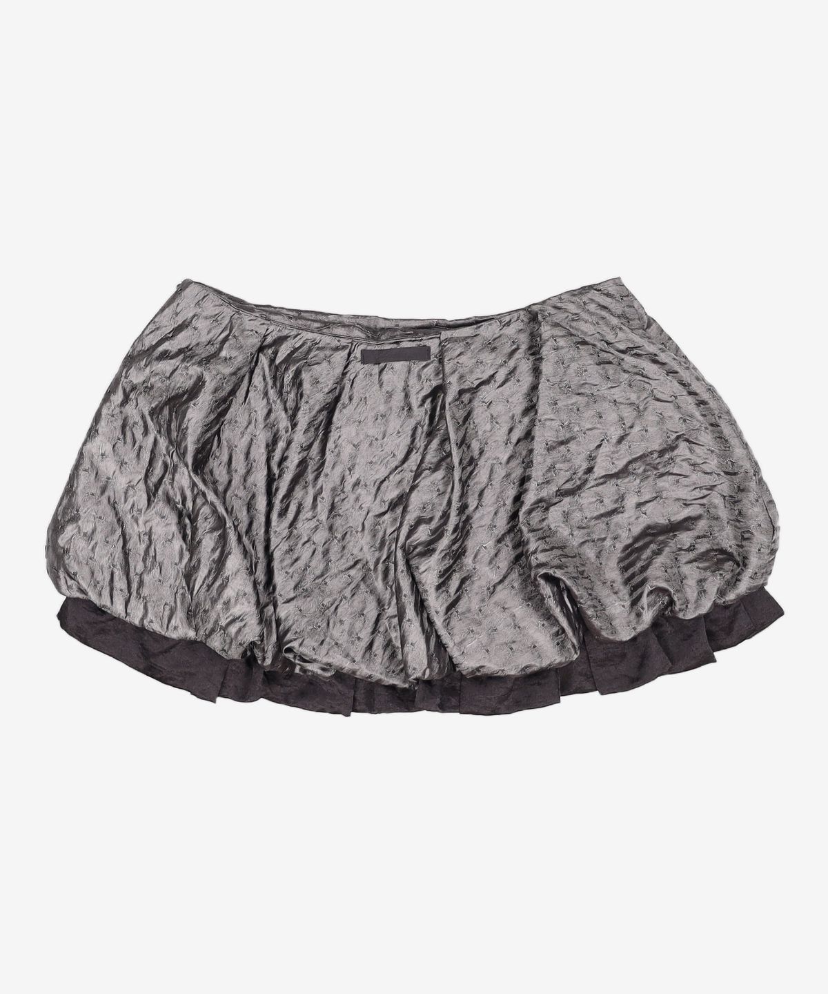 애프터아워즈(AFTERHOURS) DOUBLE HEM BUBBLE SKIRT (GLOSSY CHARCOAL) 2
