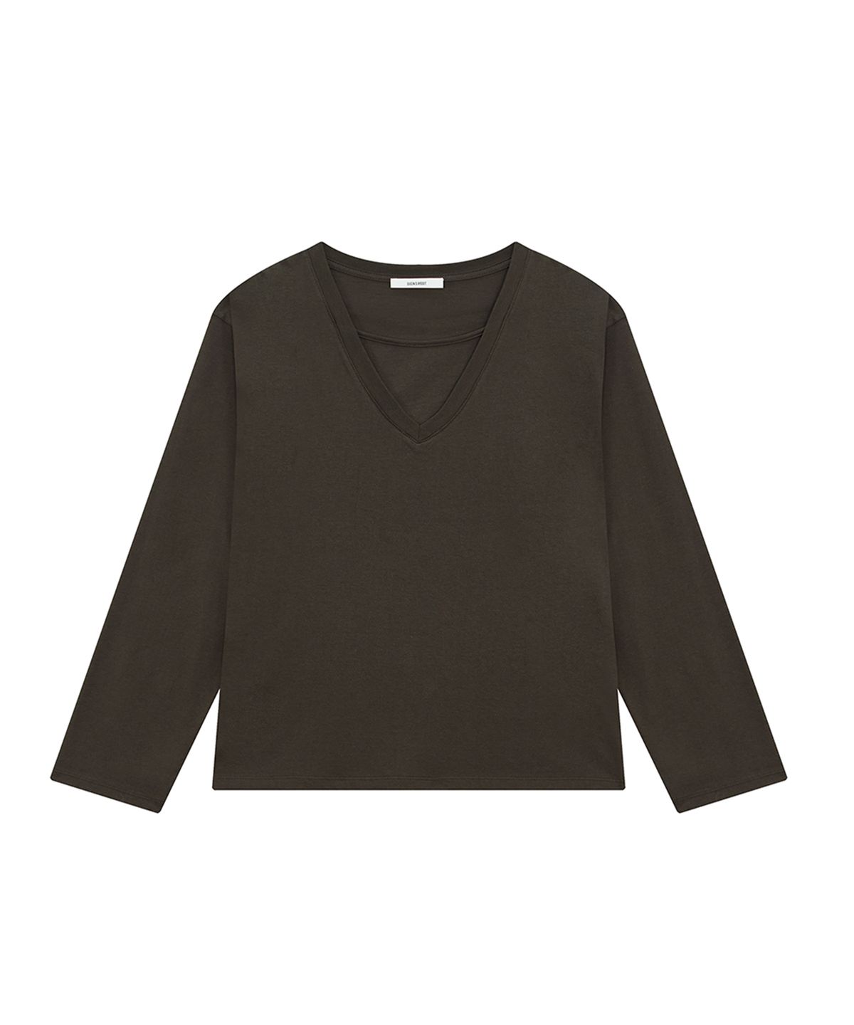 퀸스래빗(Q'SRB) Fluid Layered V-Neck Long Sleeve Tee
