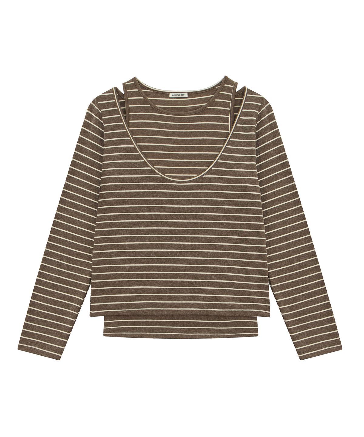 퀸스래빗(Q'SRB) The Parallel-Line Fine-Striped Sleeveless Set-up