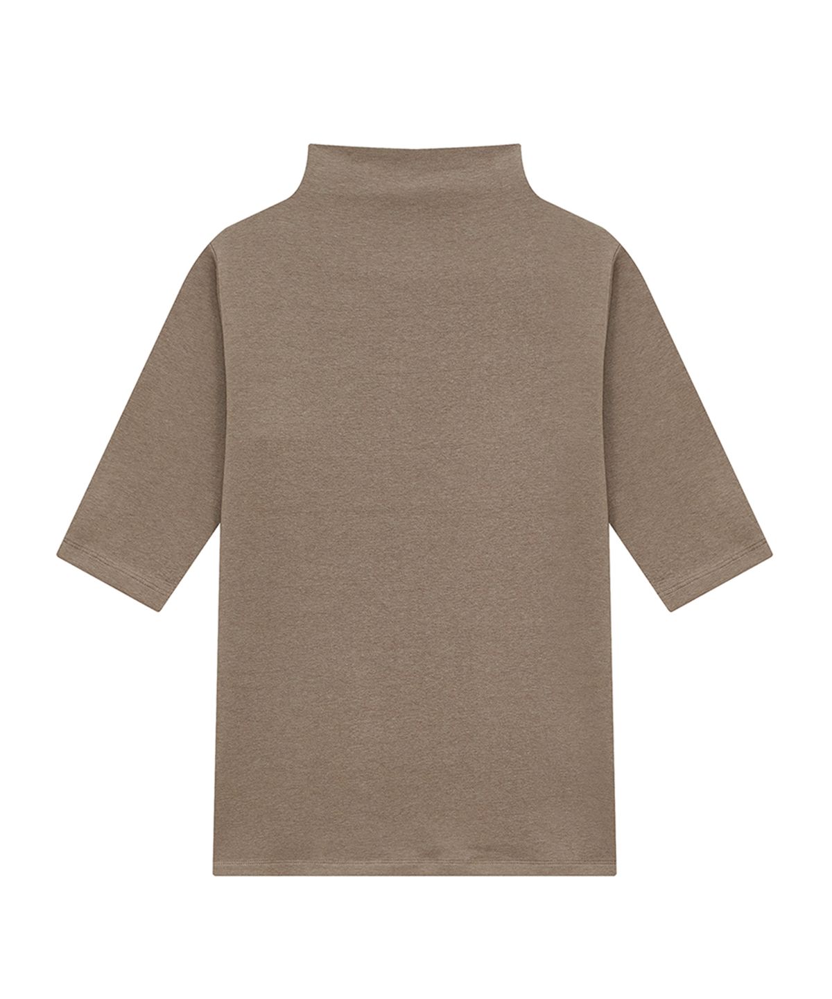퀸스래빗(Q'SRB) Fluid Wool Mock-Neck Half-Sleeve Tee