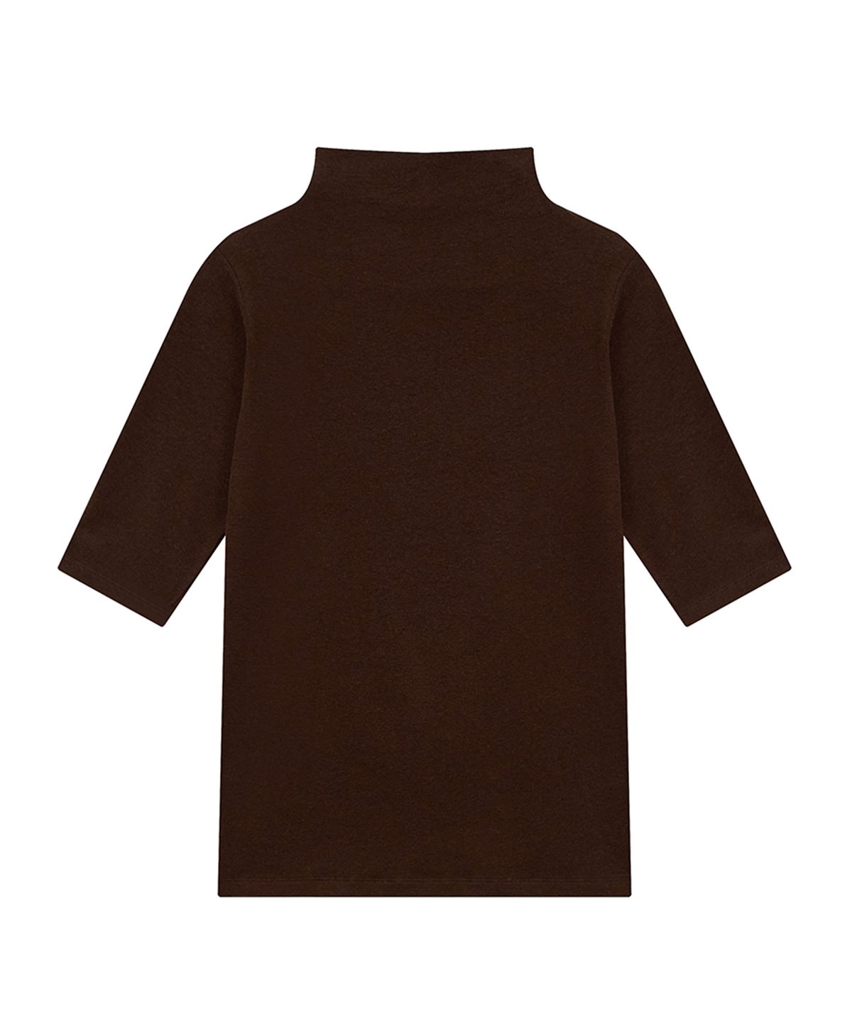 퀸스래빗(Q'SRB) Fluid Wool Mock-Neck Half-Sleeve Tee