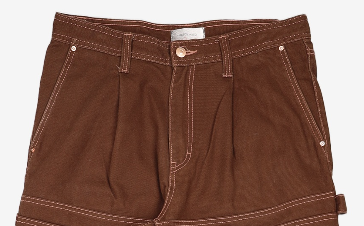 메종미네드(MAISON MINED) FORE POCKET CARPENTER WIDE PANTS BROWN 50