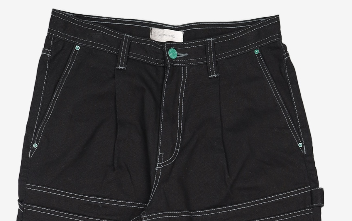 메종미네드(MAISON MINED) FORE POCKET CARPENTER WIDE PANTS BLACK 48