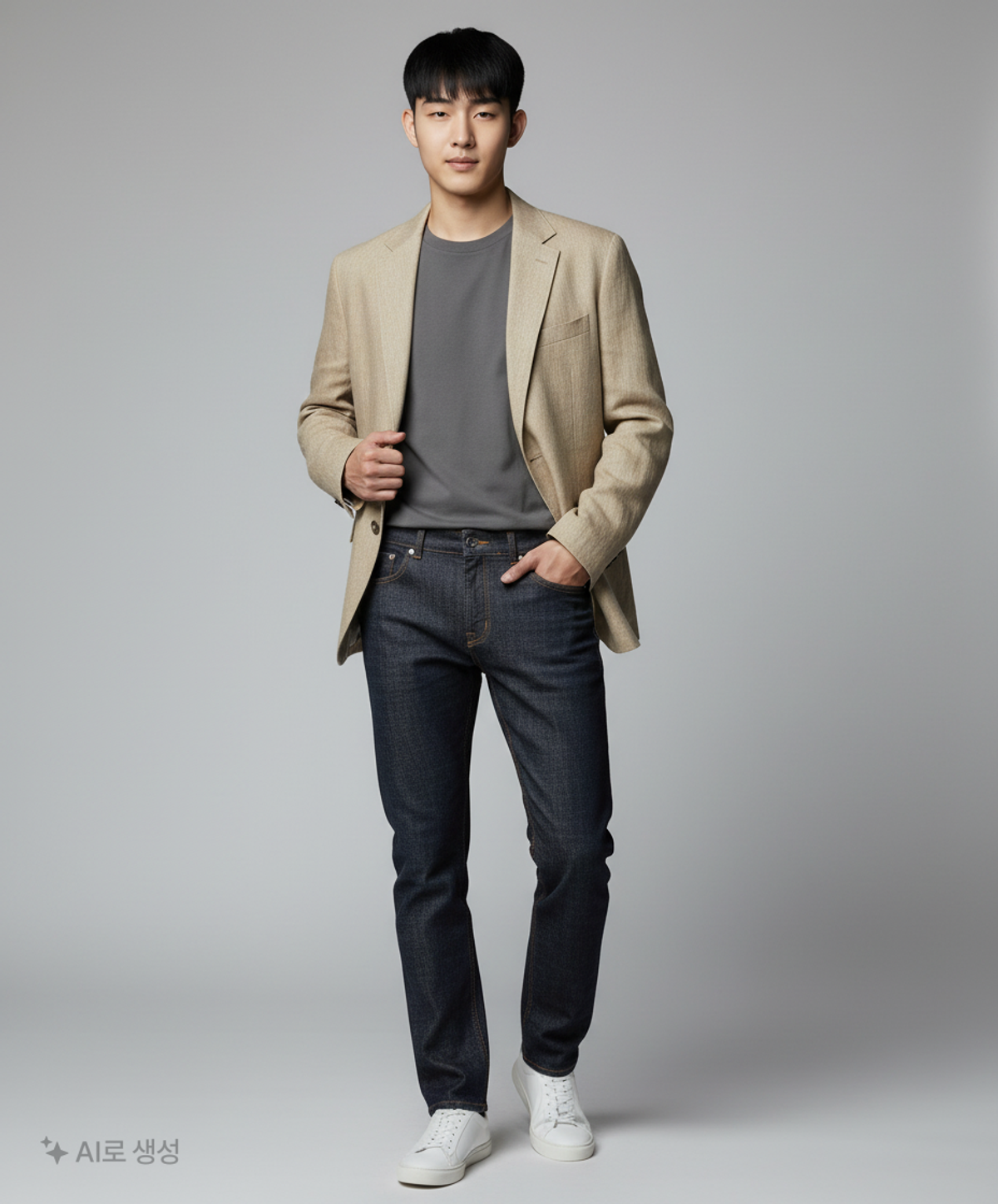 덴메이드(DENMADE) DEN0841 mid-indigo selvedge[straight long fit] L