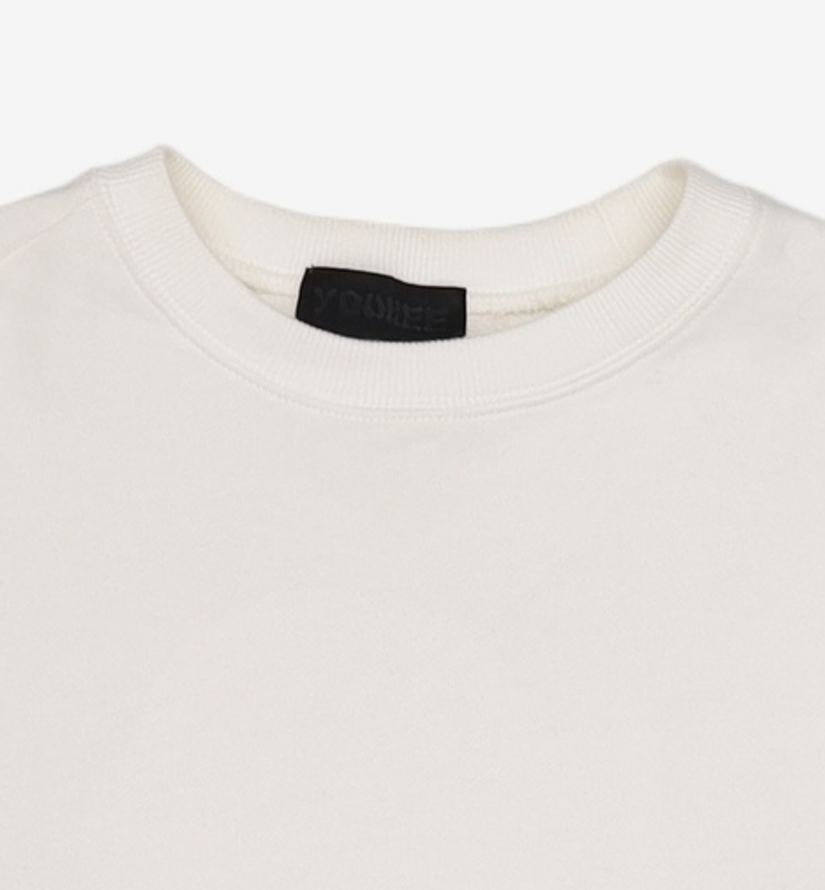 유희(YOUHEE) LACE-UP CROP SWEATSHIRT WHITE FREE