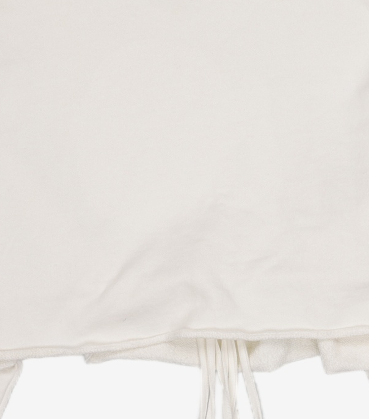 유희(YOUHEE) LACE-UP CROP SWEATSHIRT WHITE FREE