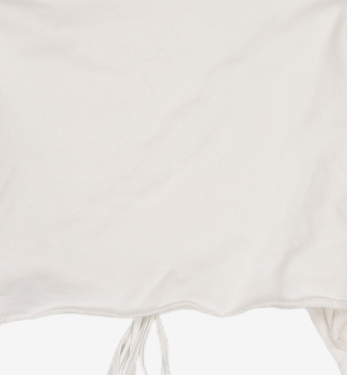 유희(YOUHEE) LACE-UP CROP SWEATSHIRT WHITE FREE