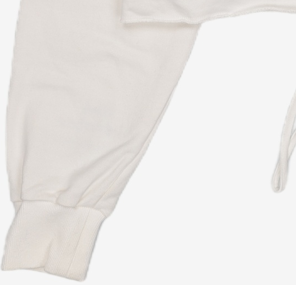 유희(YOUHEE) LACE-UP CROP SWEATSHIRT WHITE FREE