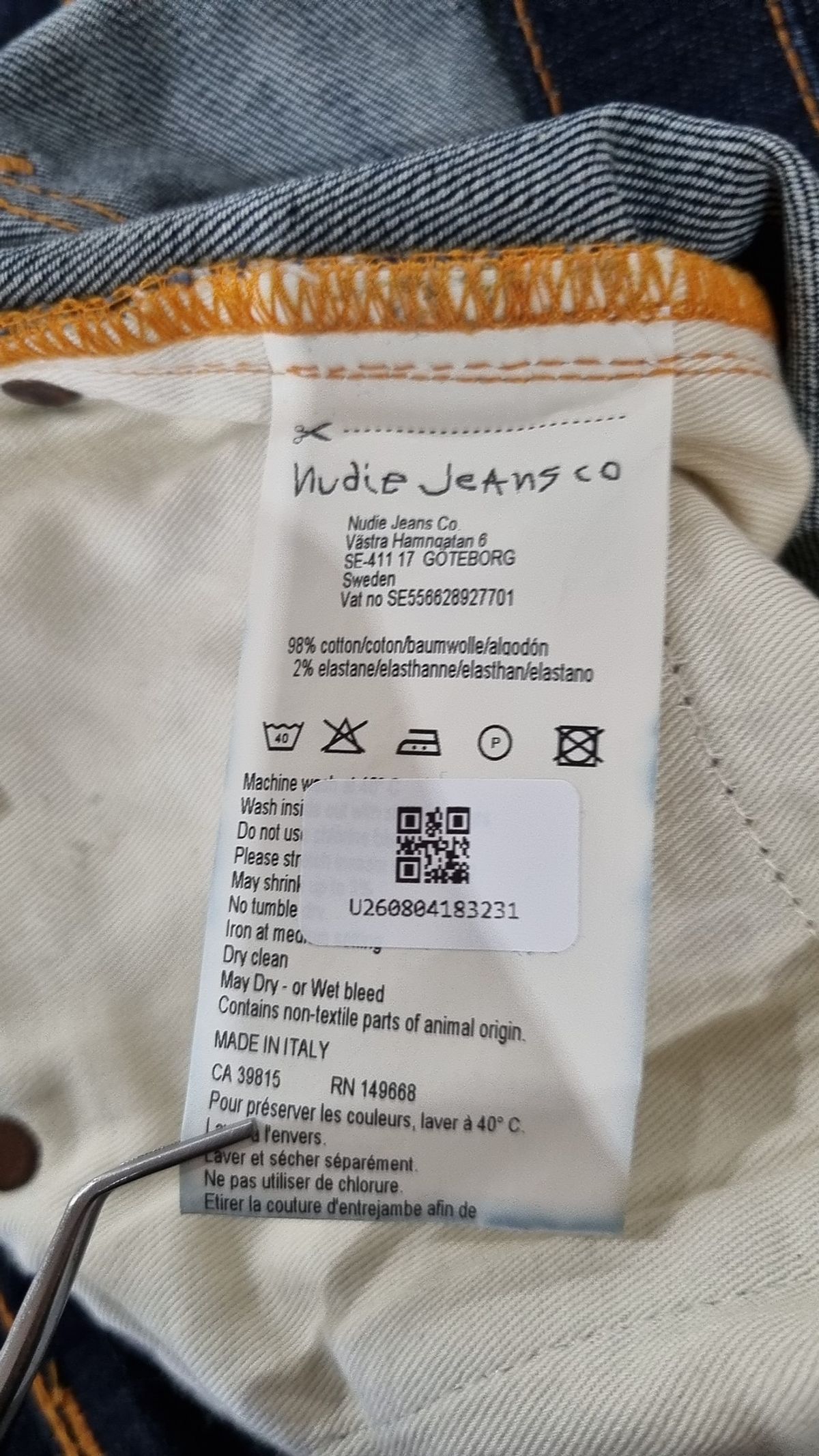누디진(NUDIEJEANS) 청/데님 팬츠 31