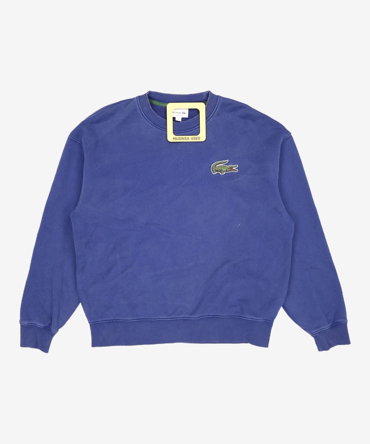 라코스테(LACOSTE) 공용 80 S 빅 크록 매치 크루넥 스웨트셔츠 [다크블루] L