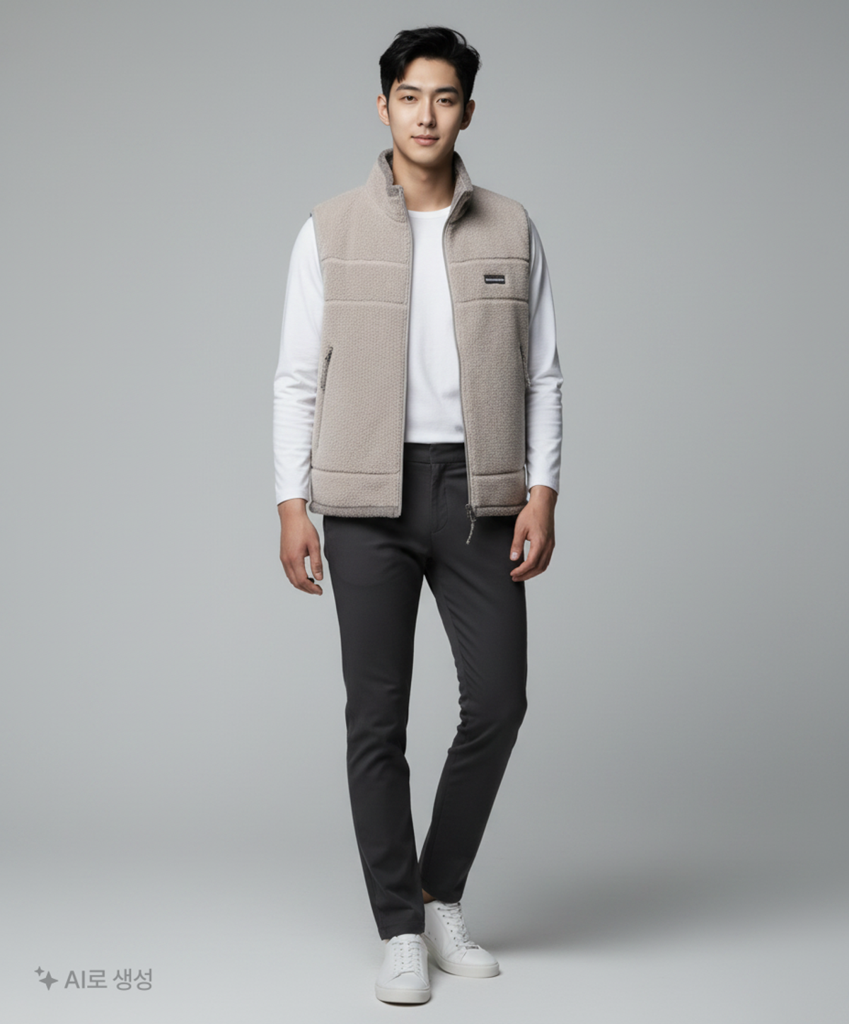디스이즈네버댓(THISISNEVERTHAT) High Loft Fleece Vest Warm Grey M