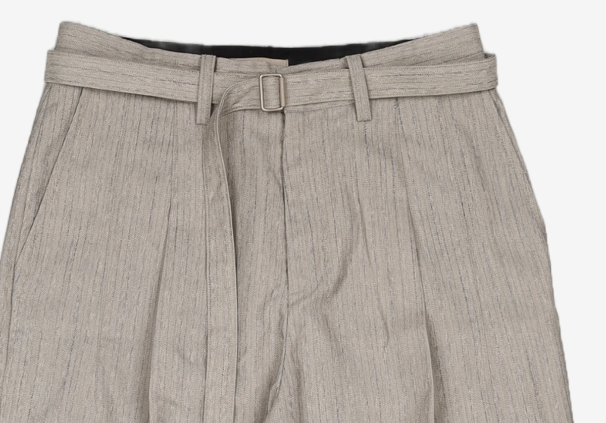 마틴플랜(MARTIN PLAN) (Set-up)Herringbone Belted Slacks - GREY M