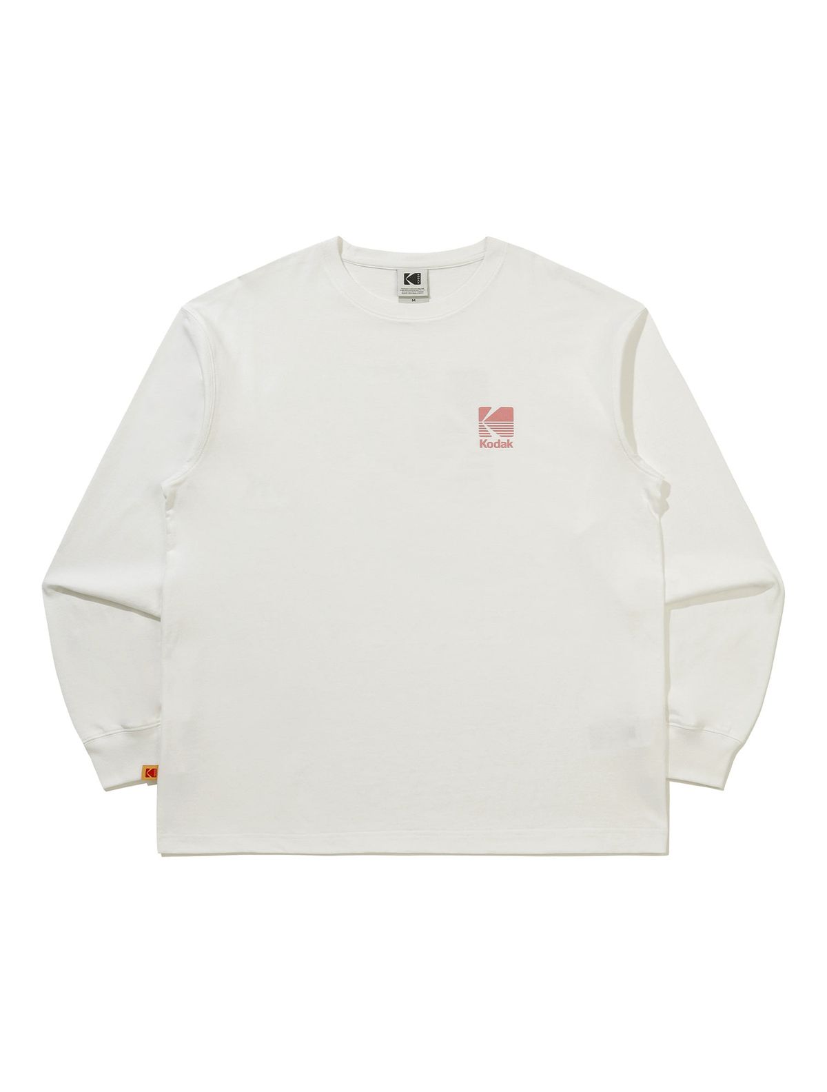 코닥(KODAK) 에센셜 빅로고 긴팔 티셔츠 WHITE