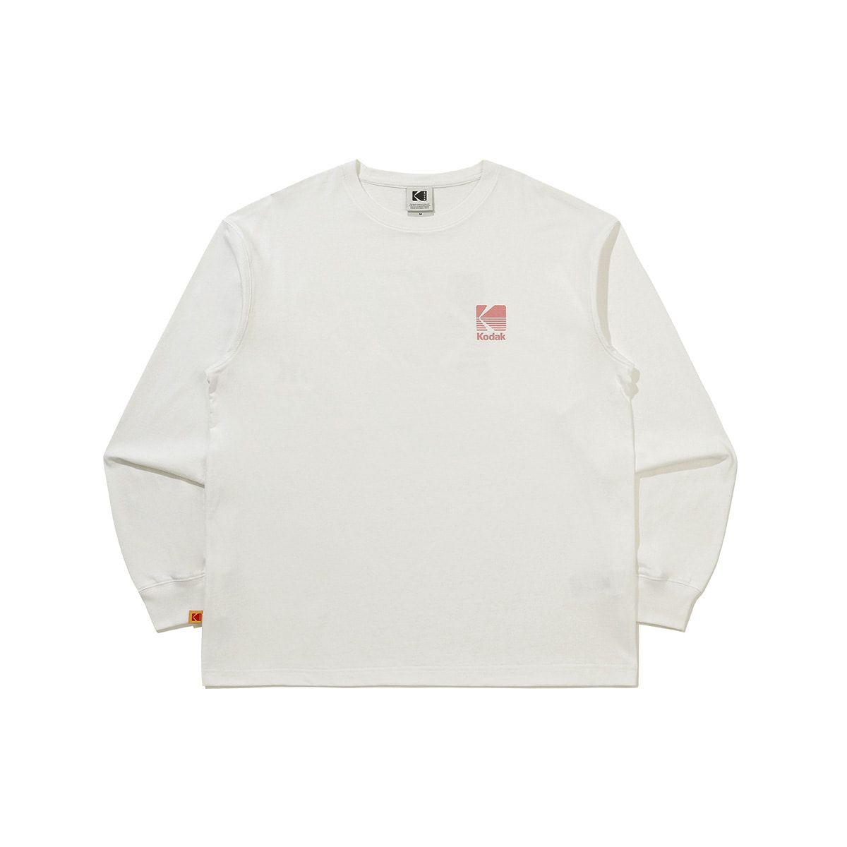 코닥(KODAK) 에센셜 빅로고 긴팔 티셔츠 WHITE