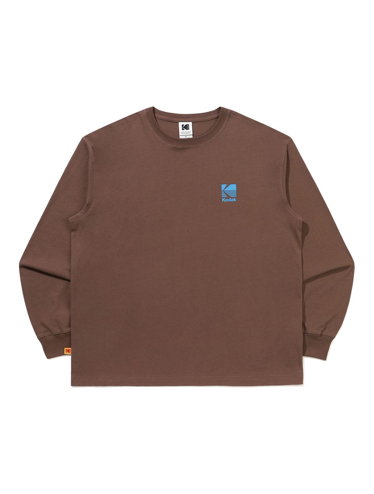코닥(KODAK) 에센셜 빅로고 긴팔 티셔츠 BROWN