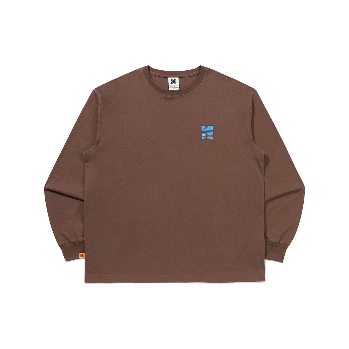 코닥(KODAK) 에센셜 빅로고 긴팔 티셔츠 BROWN