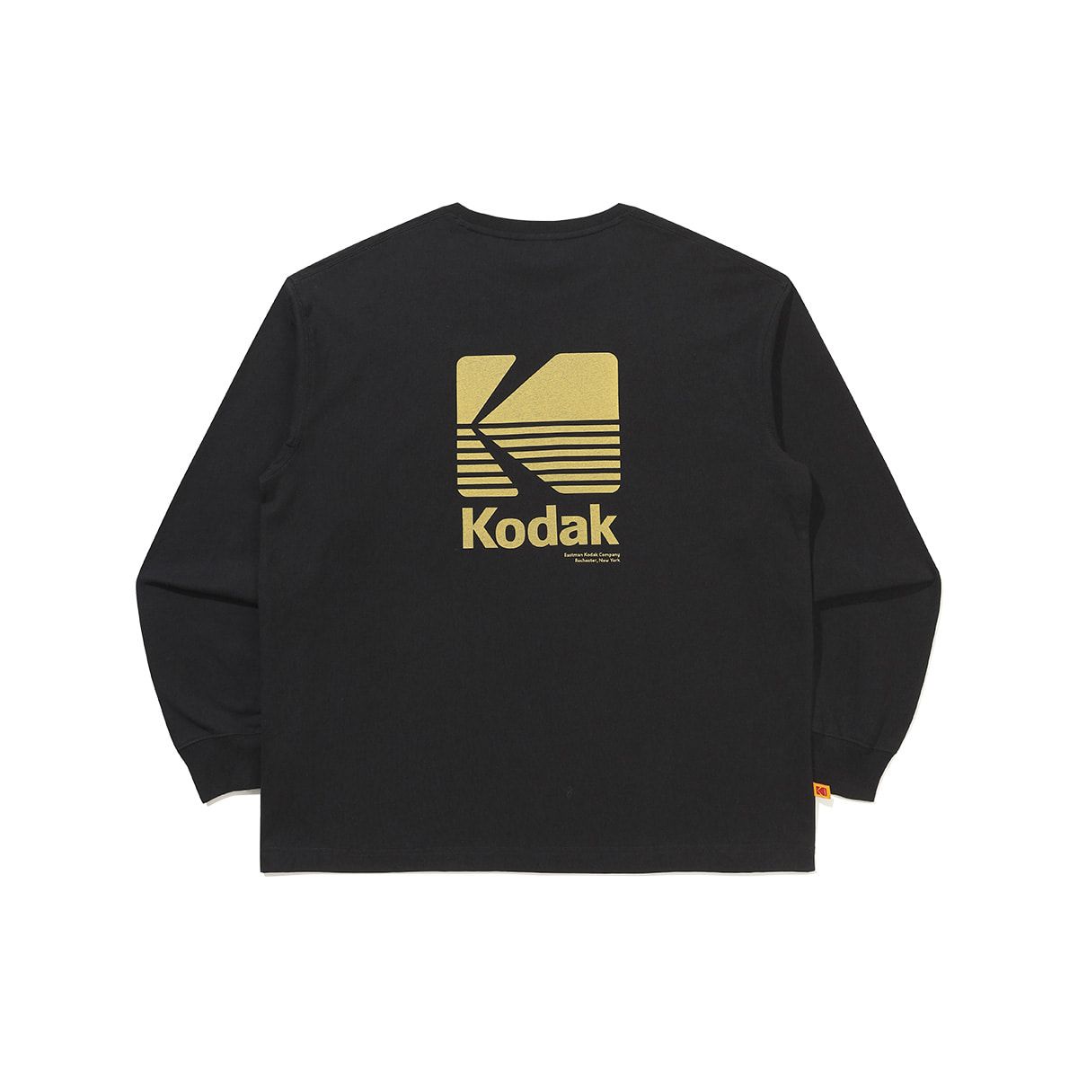 코닥(KODAK) 에센셜 빅로고 긴팔 티셔츠 BLACK