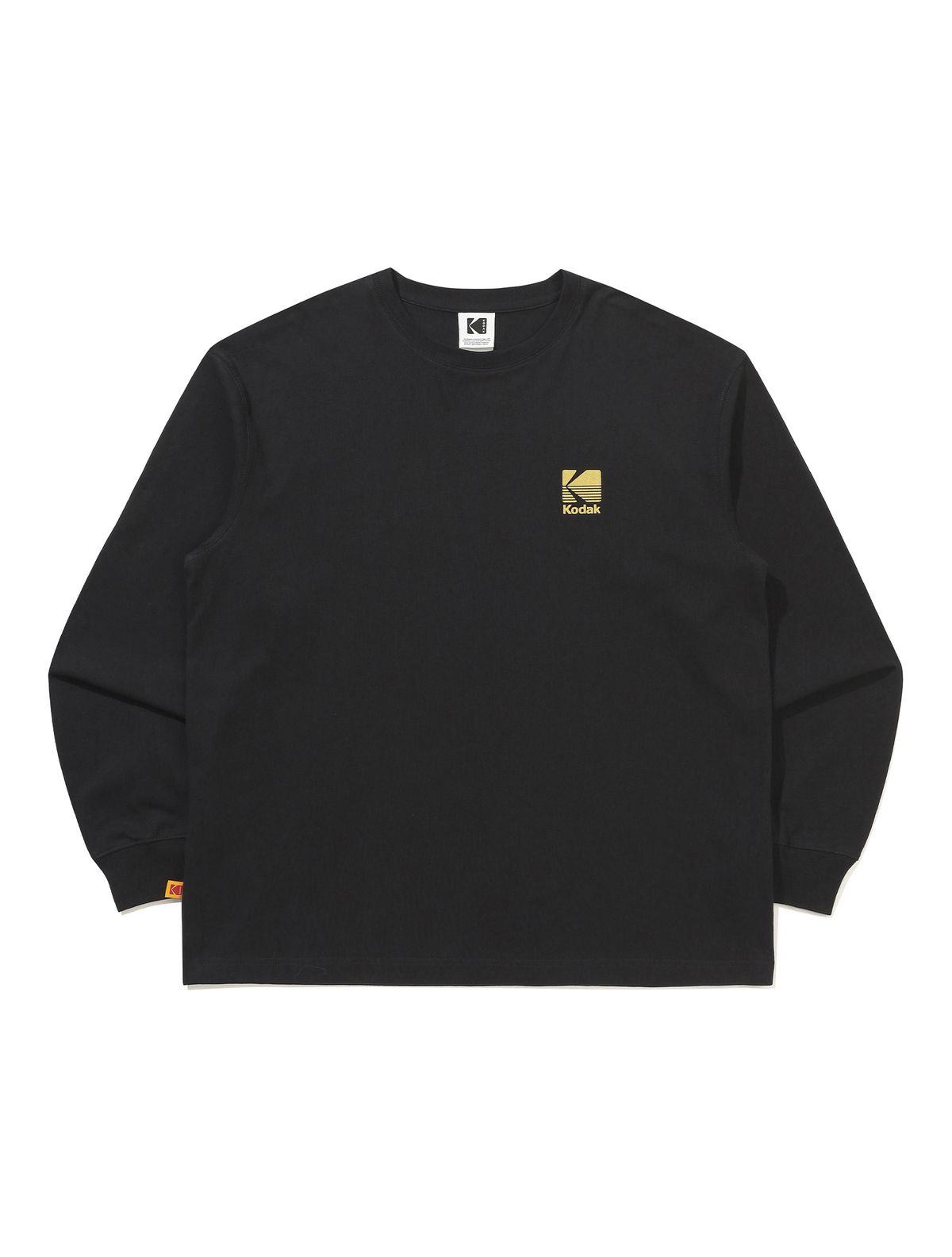코닥(KODAK) 에센셜 빅로고 긴팔 티셔츠 BLACK