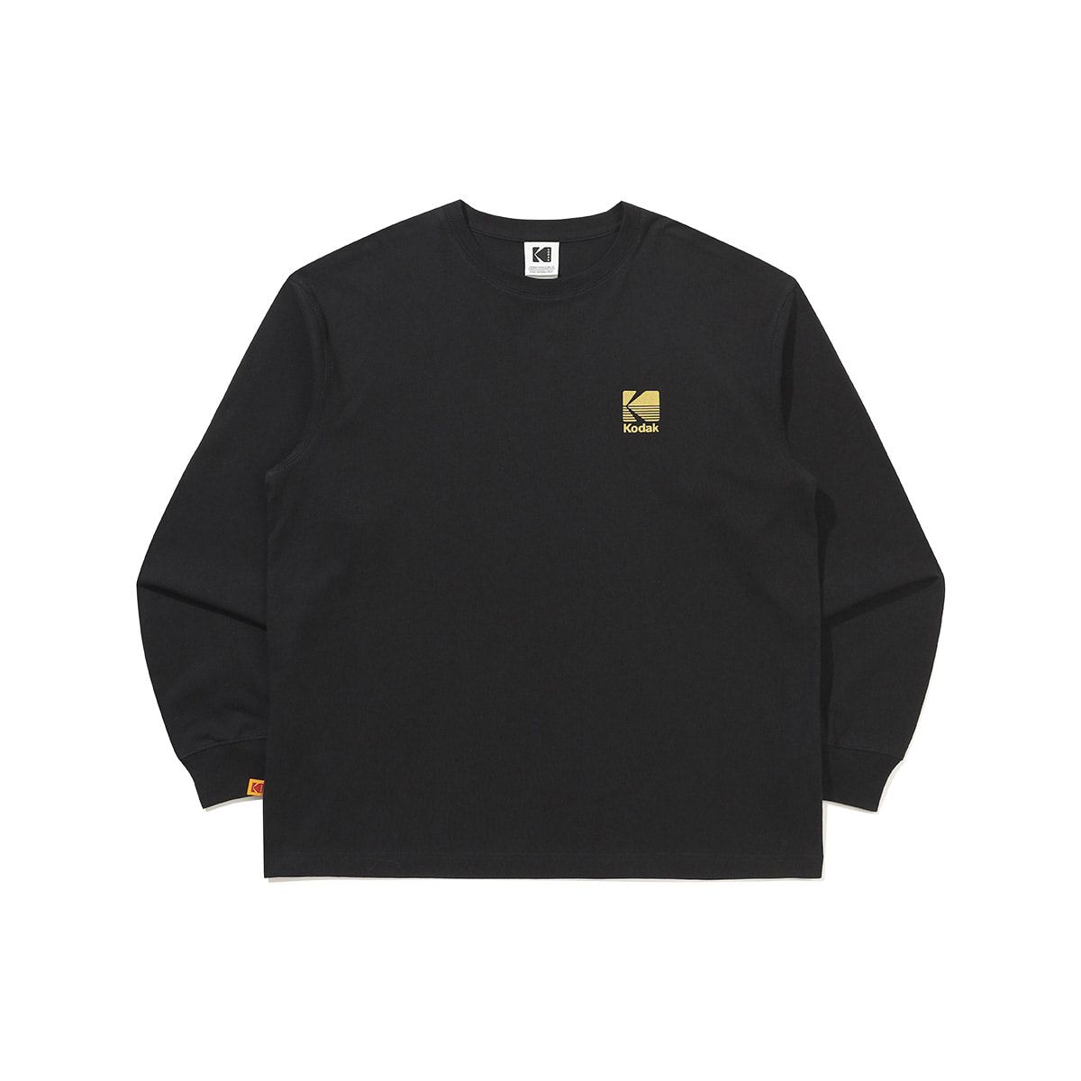 코닥(KODAK) 에센셜 빅로고 긴팔 티셔츠 BLACK