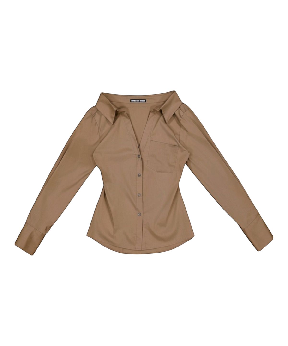 프로젝트 웨이브(PROJECT WAVE) Shalot Unbalance Shirt (Beige)