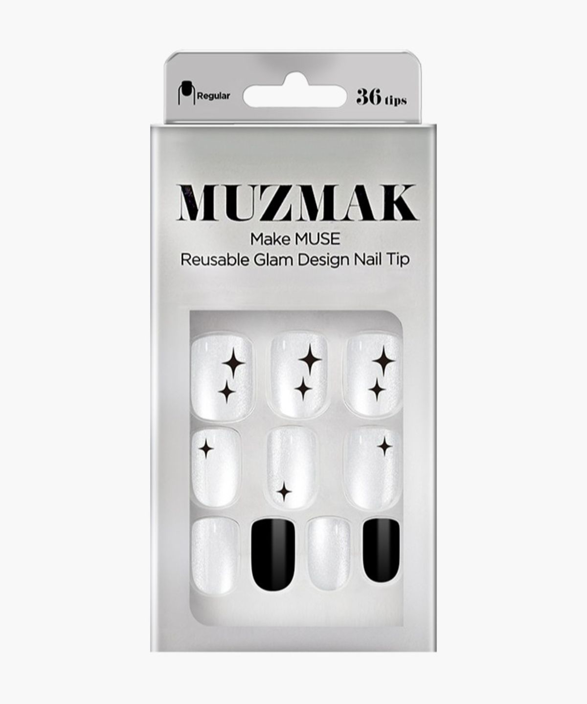 뮤즈마크(MUZMAK) 네일팁 글램 셀레스트 레귤러 셀프네일