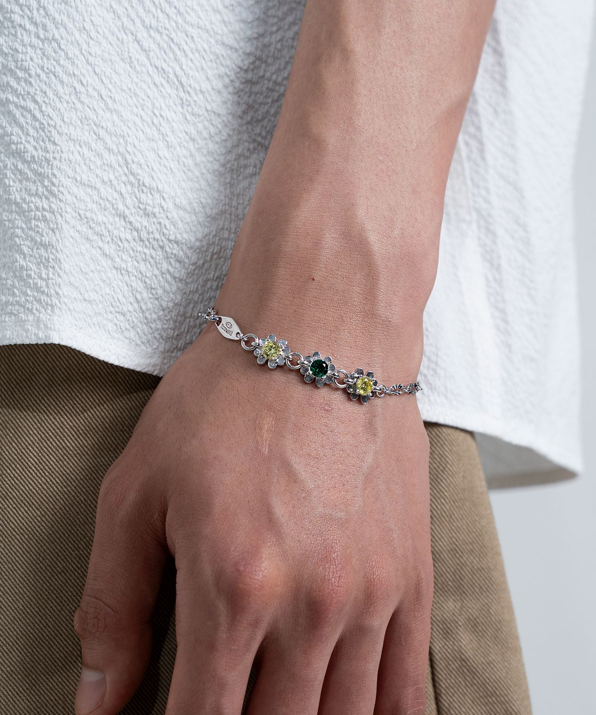 그레이노이즈(GRAYNOISE) Clover Lace Cubic Bracelet W (925 Silver)