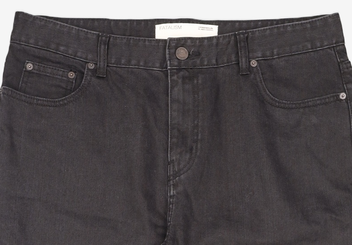 페이탈리즘(FATALISM) 0225 essential black straight crop fit Limited.ver 50