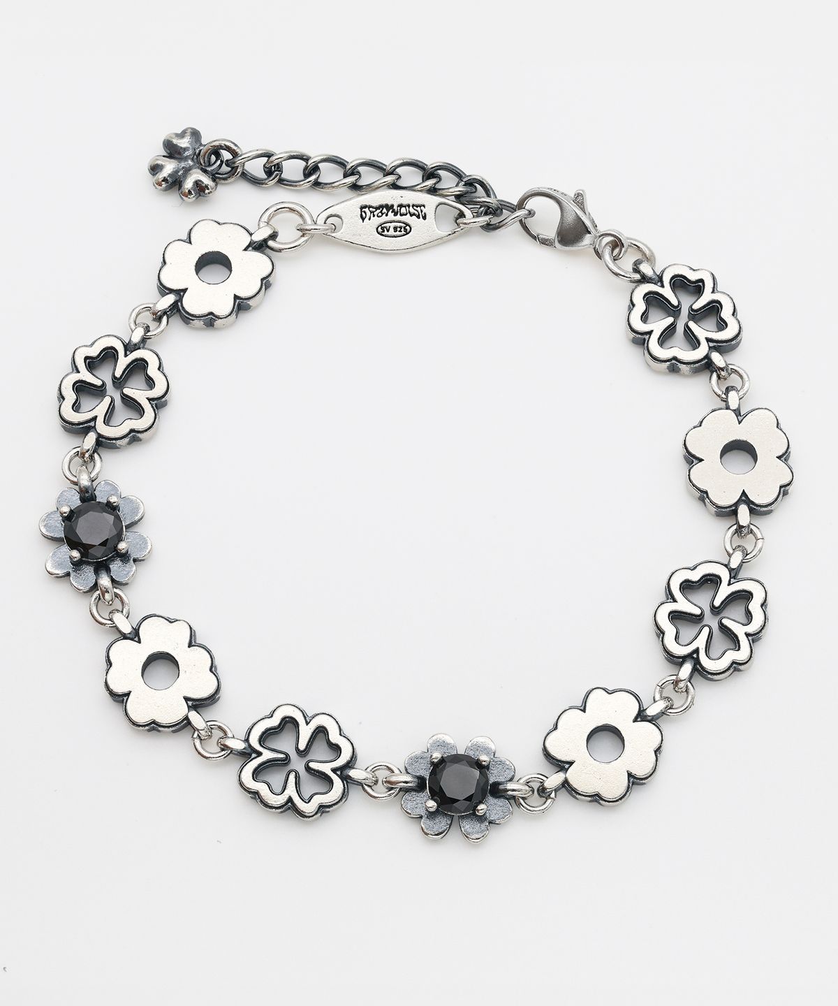 그레이노이즈(GRAYNOISE) Clover Bold Lace Bracelet (925 Silver)
