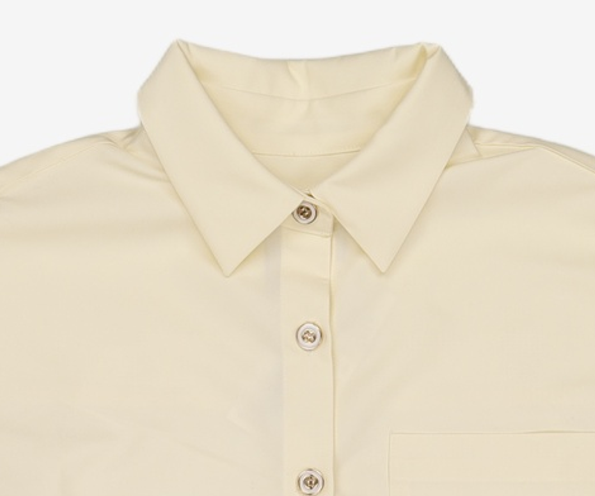살롱 드 욘(SALON DE YOHN) Soild Wrap Shirt_ Lemon L