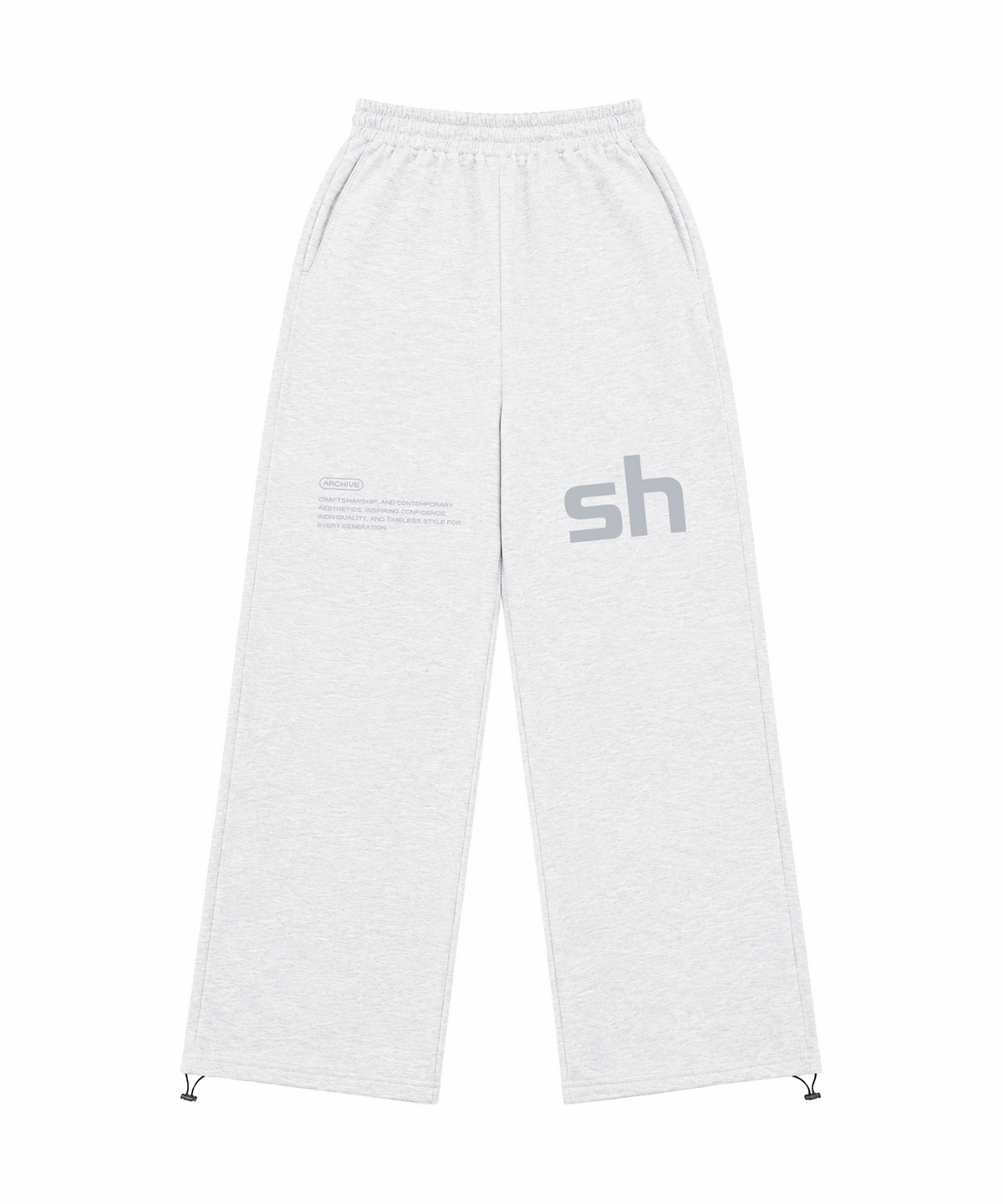 소흘(SOHUL) Easy Long Pants (화이트 멜란지)