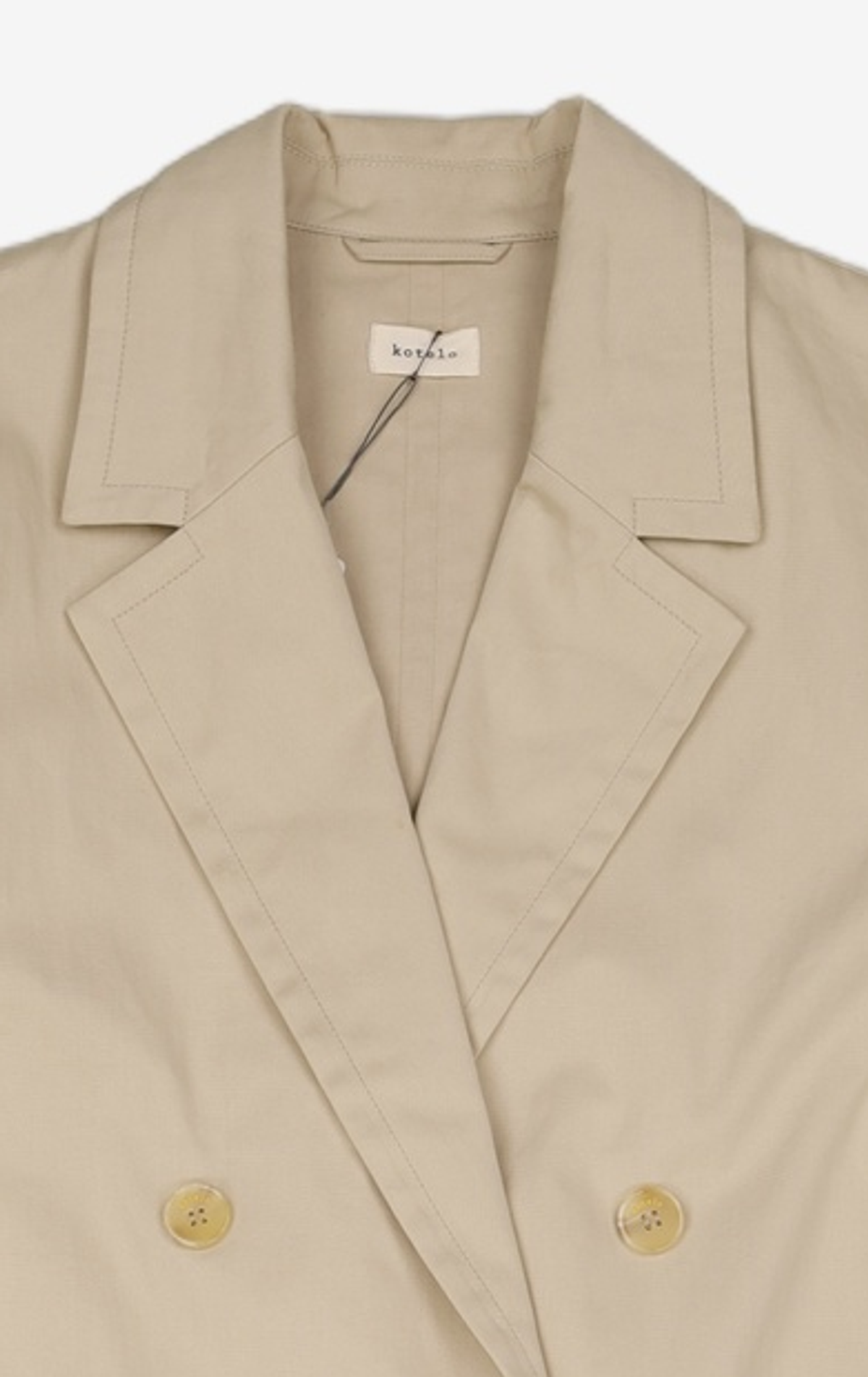 코텔로(KOTELO) Cotton Volume sleeve long Trench Coat  latte M