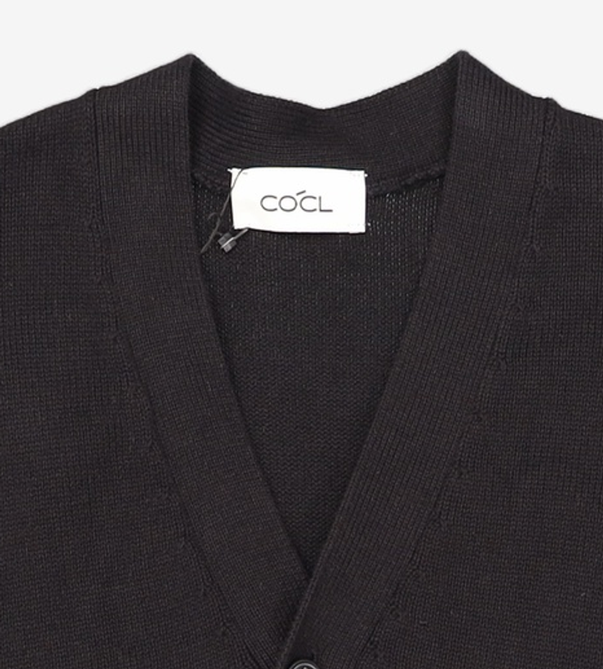 커스텀어클락(COSTUME O’CLOCK) [리뉴얼ver.] 소프트 베이직 브이넥 가디건 블랙 COOSCD001BLACK S