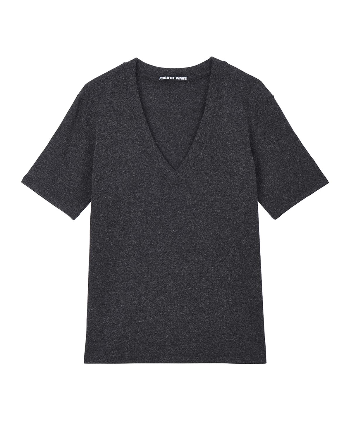 프로젝트 웨이브(PROJECT WAVE) Angora V Neck T Shirts (Charcoal)