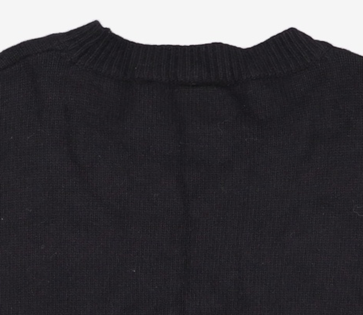우알롱(WOOALONG) Signature loose fit basic knit - BLACK L