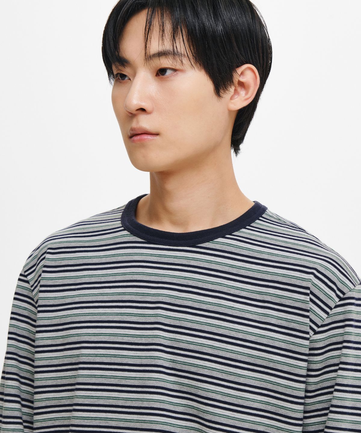 인템포무드(INTEMPOMOOD) 스테디 스트라이프 롱 슬리브 : 2컬러