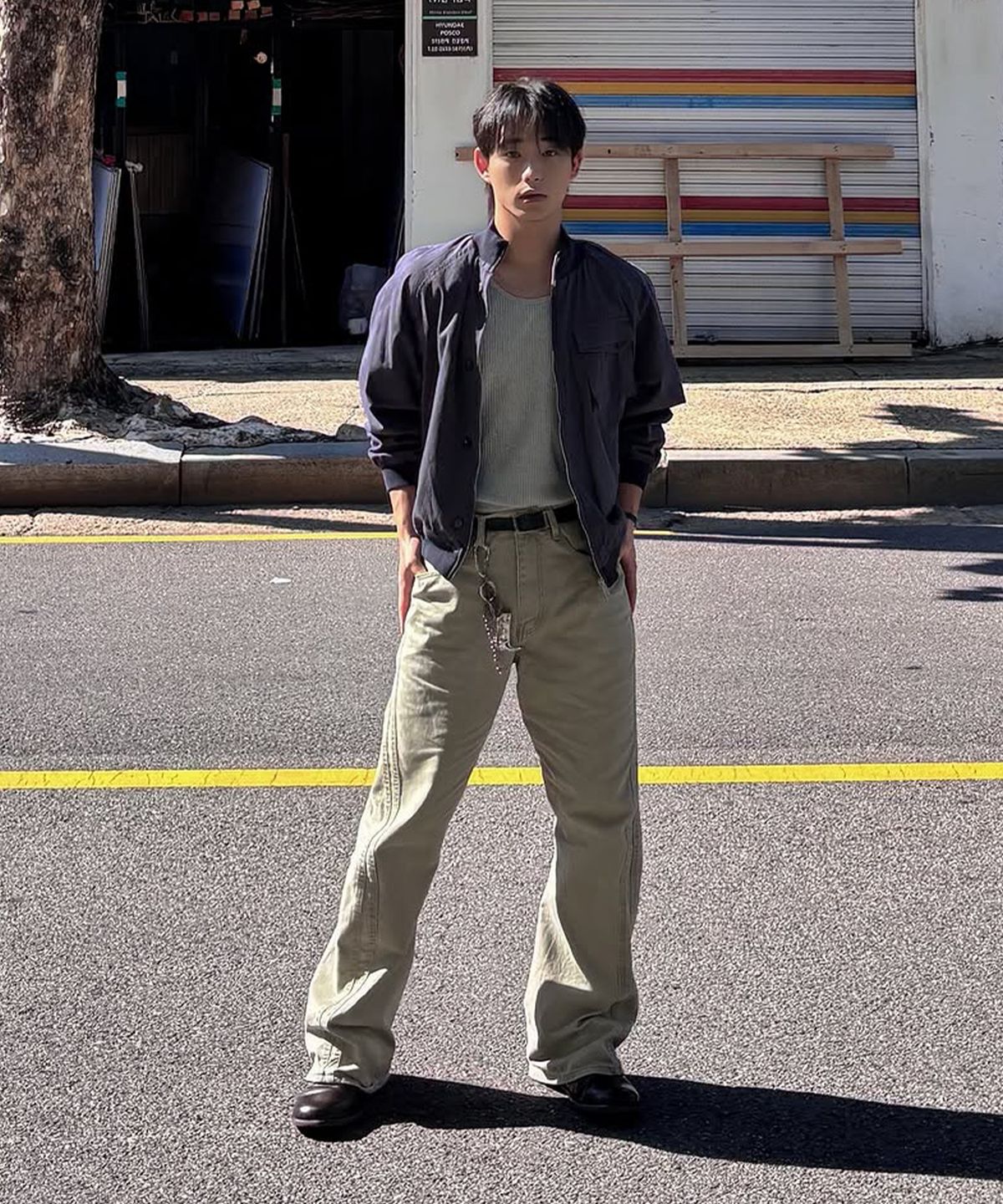 인템포무드(INTEMPOMOOD) 소티 포켓 탱커 재킷_잉크네이비