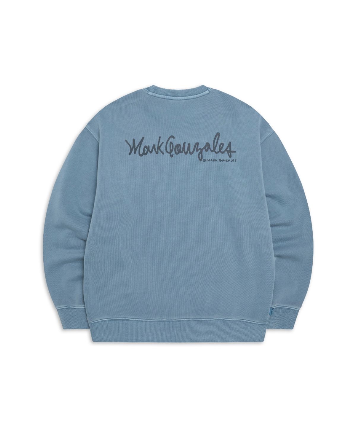 마크곤잘레스(MARK GONZALES) 엔젤 와펜 피그먼트 스웻셔츠 - GREYISH BLUE