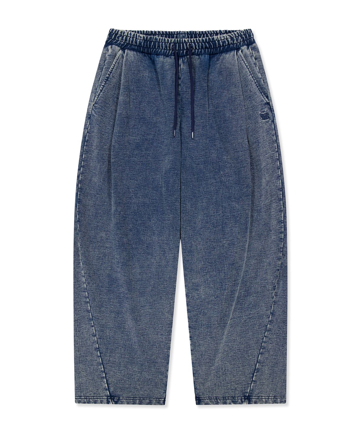 브라운브레스(BROWNBREATH) TAG TWO TUCK WIDE DENIM SWEAT PANTS
