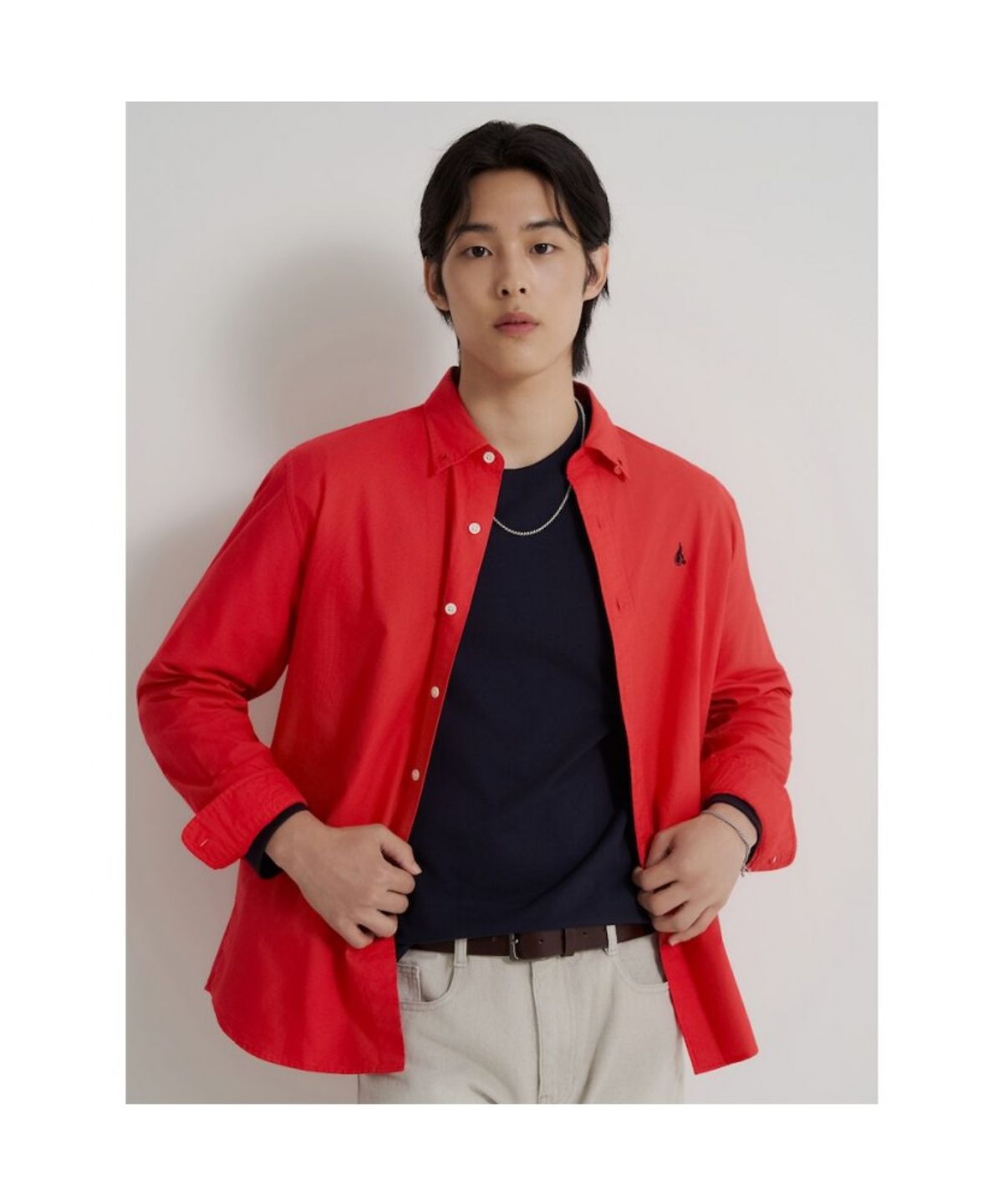 빈폴 멘(BEANPOLE MEN) [Essential] 옥스퍼드 셔츠 - 레드